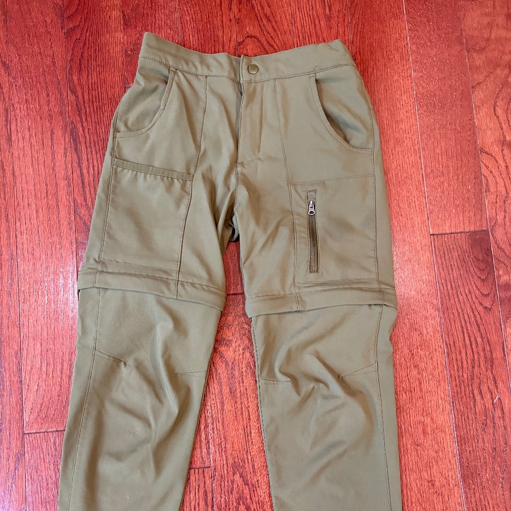 Columbia Girls Frontrange Convertible Pant Medium (8-10) New Olive Green EUC